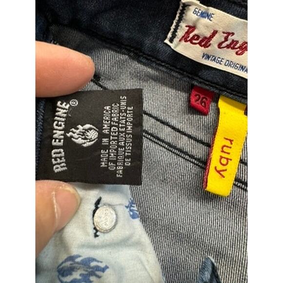 Red Engine Genuine Jeans, Vintage, Ruby,  Made In The USA, 26 - Picture 3 of 11
